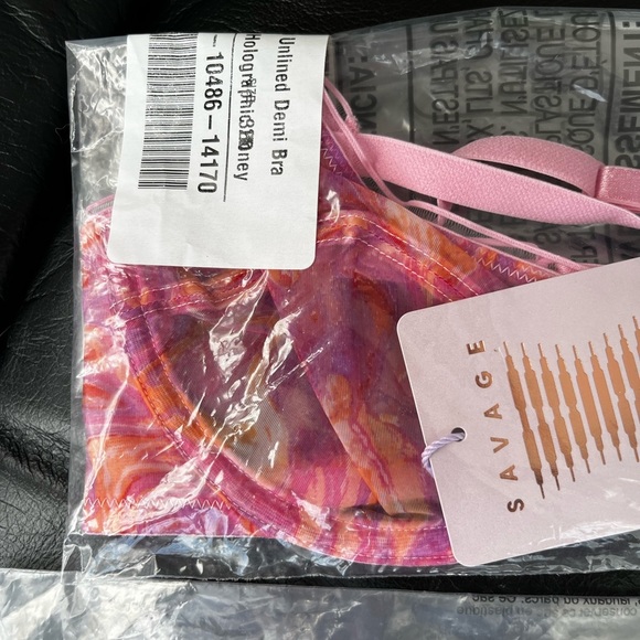 Savage X Fenty Purple Pastel Holographic Honey X-Ray Vision Unlined Demi Bra - Picture 11 of 12